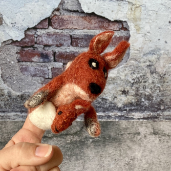 Fingerpuppe Känguruh | aus Filz