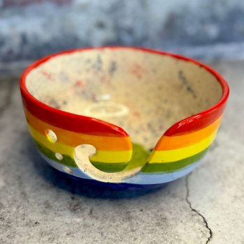 Garnschale | Keramik | Regenbogen