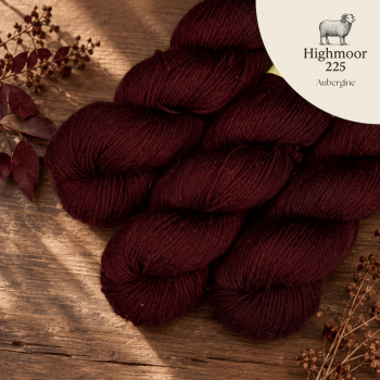 Highmoor 225 Aubergine | pflanzengefärbte DK-Wolle