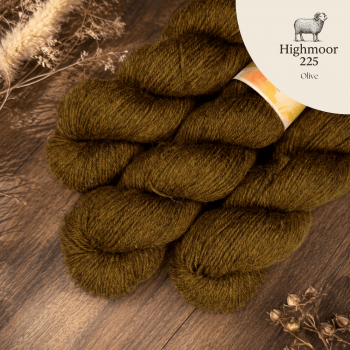 Highmoor 225 Olive | pflanzengefärbte DK-Wolle