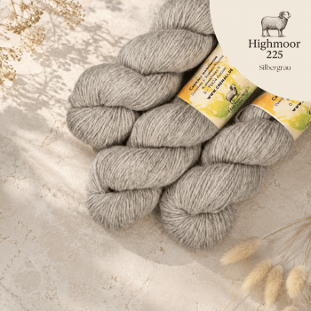 Highmoor 225 Silbergrau | pflanzengefärbte DK-Wolle