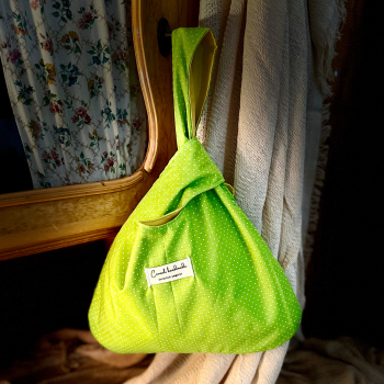 Preview: Japanische Knotentasche | Baumwolle | Wiesenglück | Außenansicht