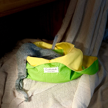 Preview: Japanische Knotentasche | Baumwolle | Wiesenglück | Innenansicht