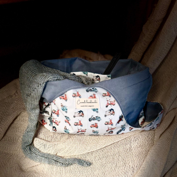 Preview: Japanische Knotentasche | Baumwolle |  La Dolce Vita | Innenansicht