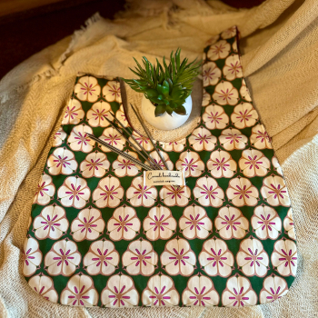 Japanische Knotentasche | Baumwolle | Vintage Garden