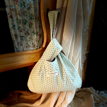 Preview: Japanische Knotentasche | Baumwolle | Wiesenpoesie | Außenansicht