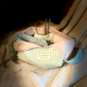 Preview: Japanische Knotentasche | Baumwolle | Wiesenpoesie | Innenansicht