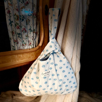 Preview: Japanische Knotentasche | Baumwolle | Wolkenleicht | Außenansicht