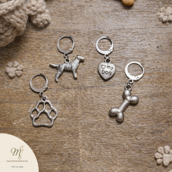 Maschenmarkierer No. 068 | Hund 1 - Silber