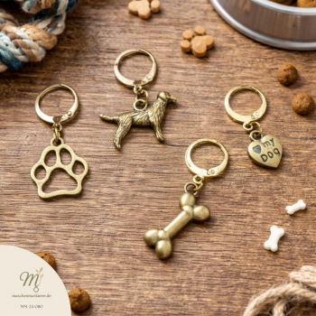 Maschenmarkierer No. 080 | Hund 1 - Gold