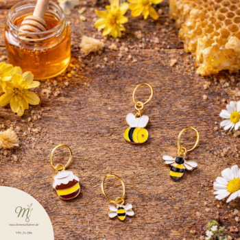 Maschenmarkierer No. 086 | Honigbiene - Gold