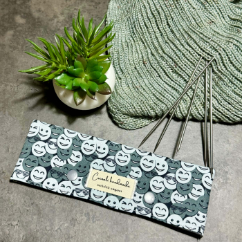 Nadelgarage | Baumwolle | Grey Emoji