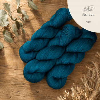 Noriva 400 - Aqua | pflanzengefärbte Sockenwolle