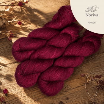 Noriva 400 - Rotwein | pflanzengefärbte Sockenwolle