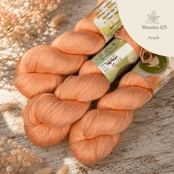 Shusira - Peach | pflanzengefärbte Sockenwolle