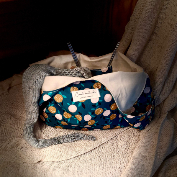 Japanische Knotentasche | Baumwolle | Früchtetanz | Innenansicht