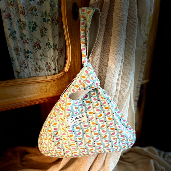 Japanische Knotentasche | Baumwolle | Piepmatz | Außenansicht