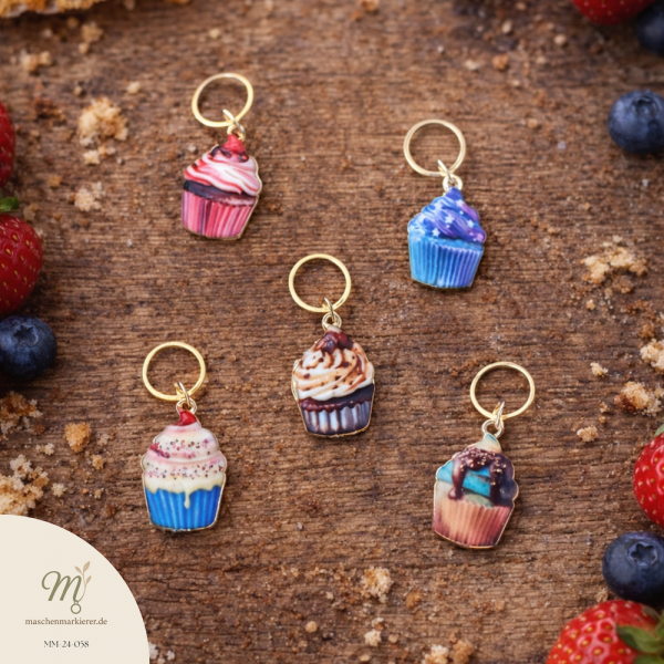 Maschenmarkierer No. 58 | handmade | Cupcakes