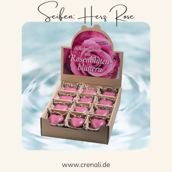 Schafmilchseife | Rosenblüten | Herz